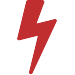 Illustration af lyn, som markerer pludselige strømafbrydelser eller fejl på elnettet